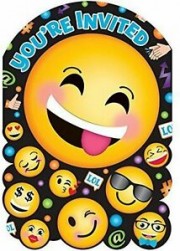 Buy Lol Emoji Emoticons Cute Kids Birthday Party Invitations W/envelopes in Kuwait